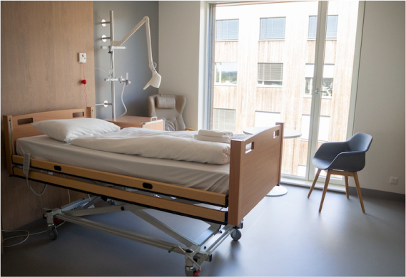 The private, en-suite rooms are designed in a Nordic style