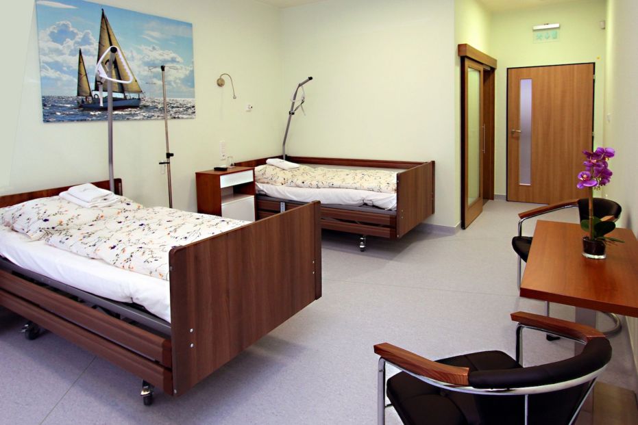 The patient rooms are attractively furnished & a companion can stay too